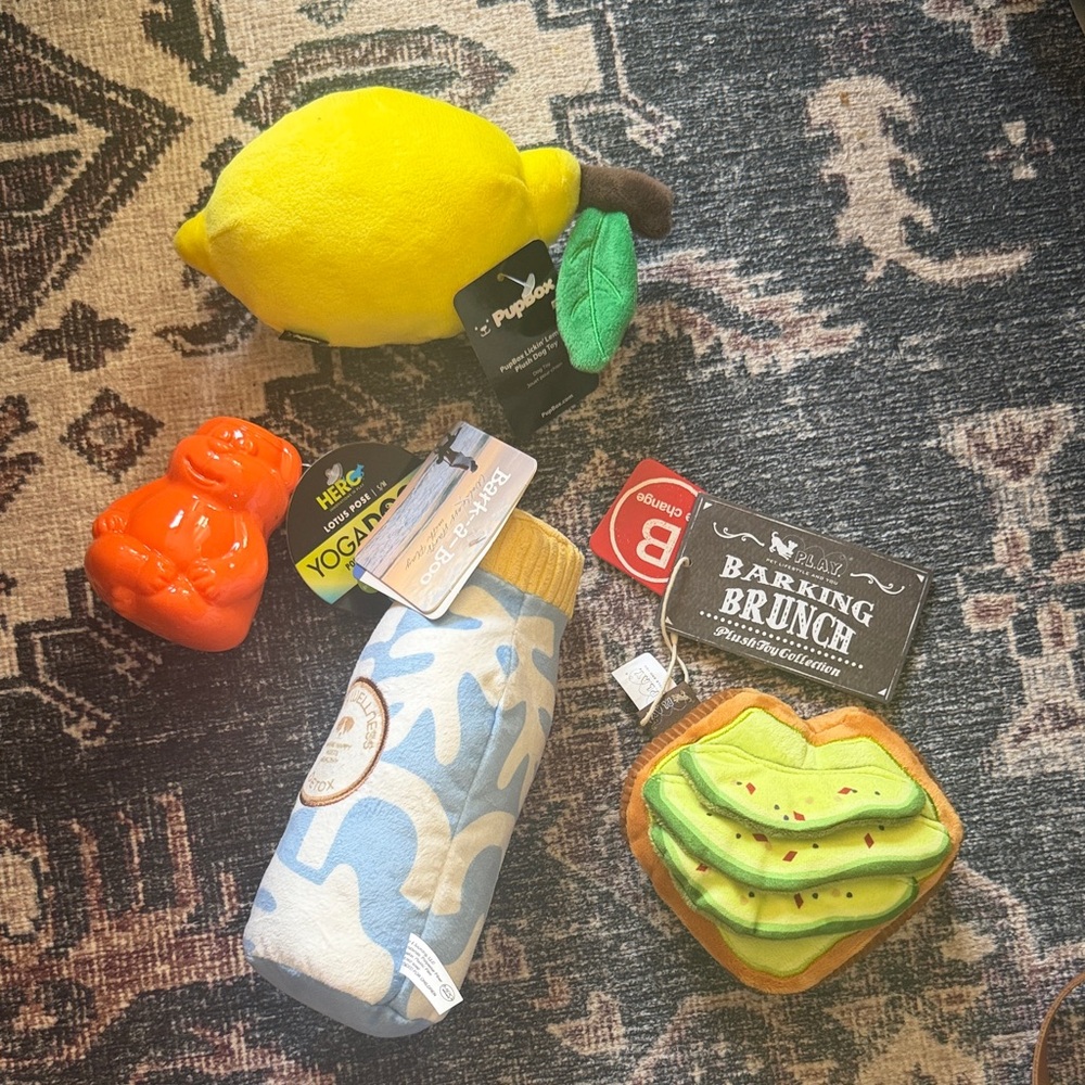 Brand new bundle of dog toys.